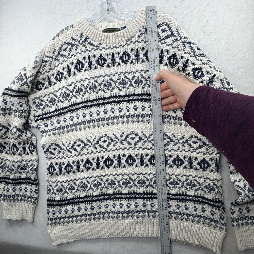 Croft & Barrow Sweater Men's XL Vintage‎ USA Made Hand Framed Cotton Fisherman - Picture 4 of 11
